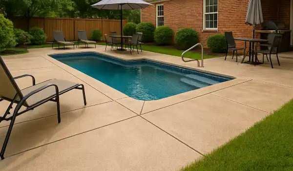a swimming pool concrete deck from Phoenix Concrete Contractor in Phoenix, AZ - concrete patio contractor