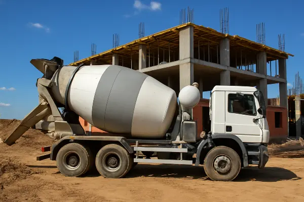 a white cement truck from Phoenix Concrete Contractor in Phoenix, AZ - sidewalk leveling