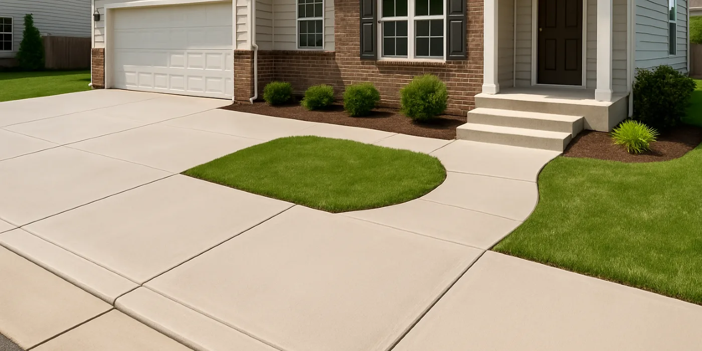 a concrete porch and sidewalk from Phoenix Concrete Contractor in Phoenix, AZ - sidewalk repair near me