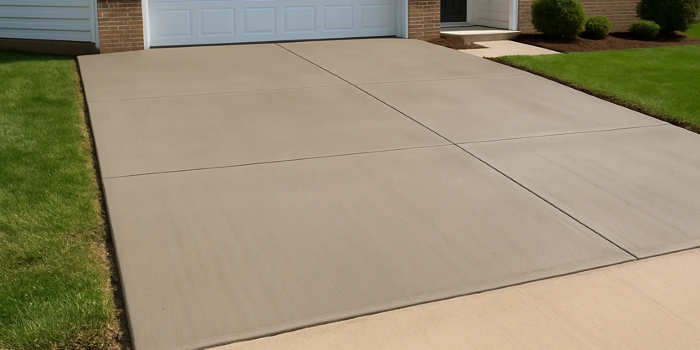 a brand new concrete driveway from Phoenix Concrete Contractor in Phoenix, AZ - stamped concrete contractor