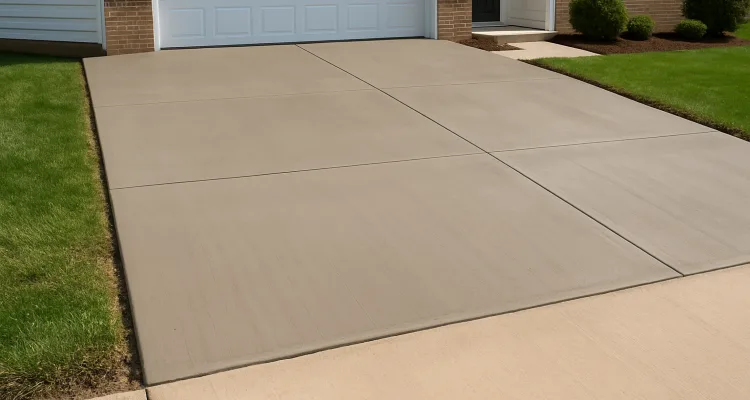 a brand new concrete driveway from Phoenix Concrete Contractor in Phoenix, AZ - stamped concrete contractor