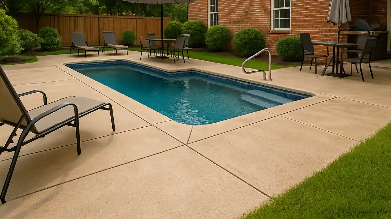 a swimming pool concrete deck from Phoenix Concrete Contractor in Tempe, AZ - Tempe AZ
